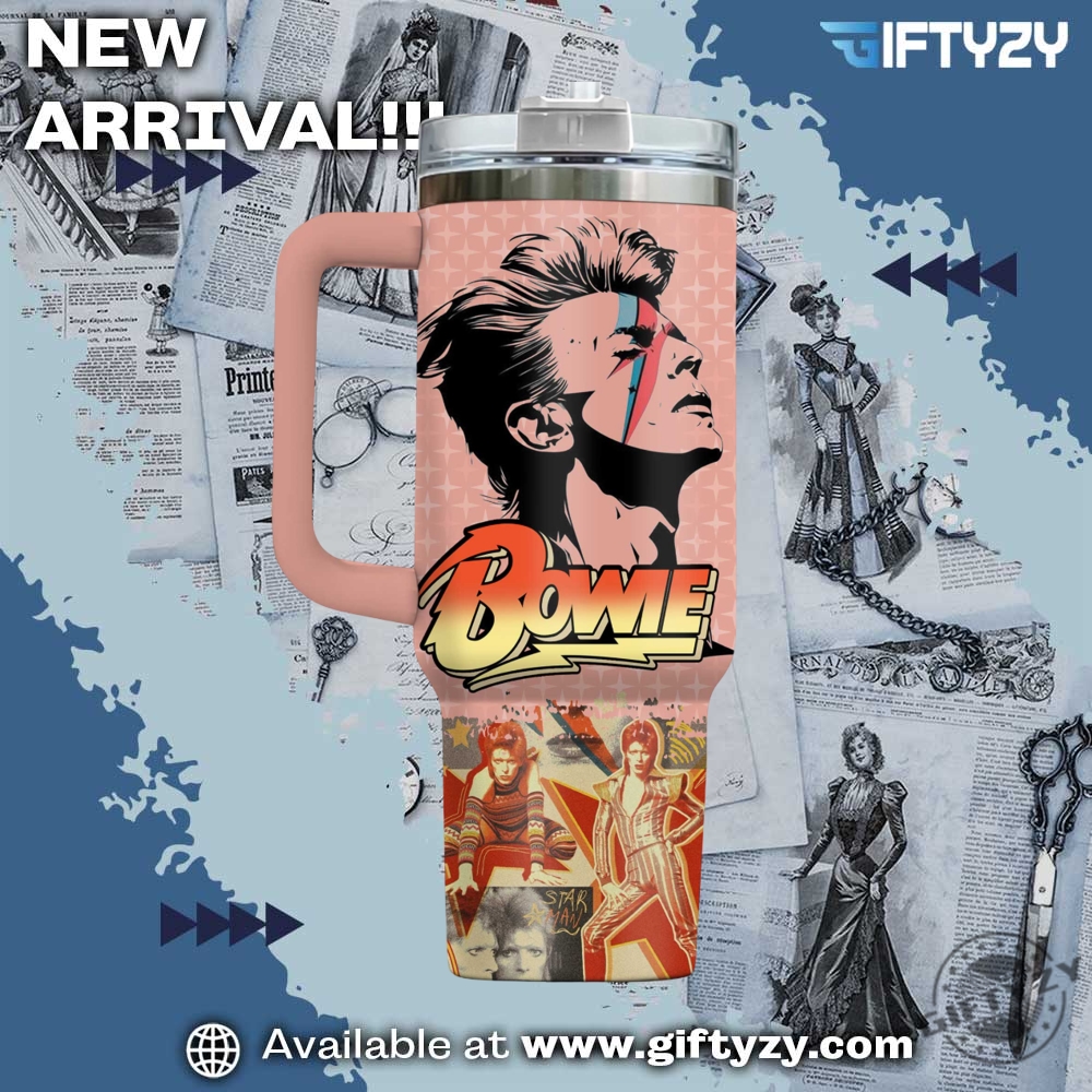David Bowie Music Stanley Cup Tumbler With Handle 3 David Bowie Music Stanley Cup Tumbler With Handle
