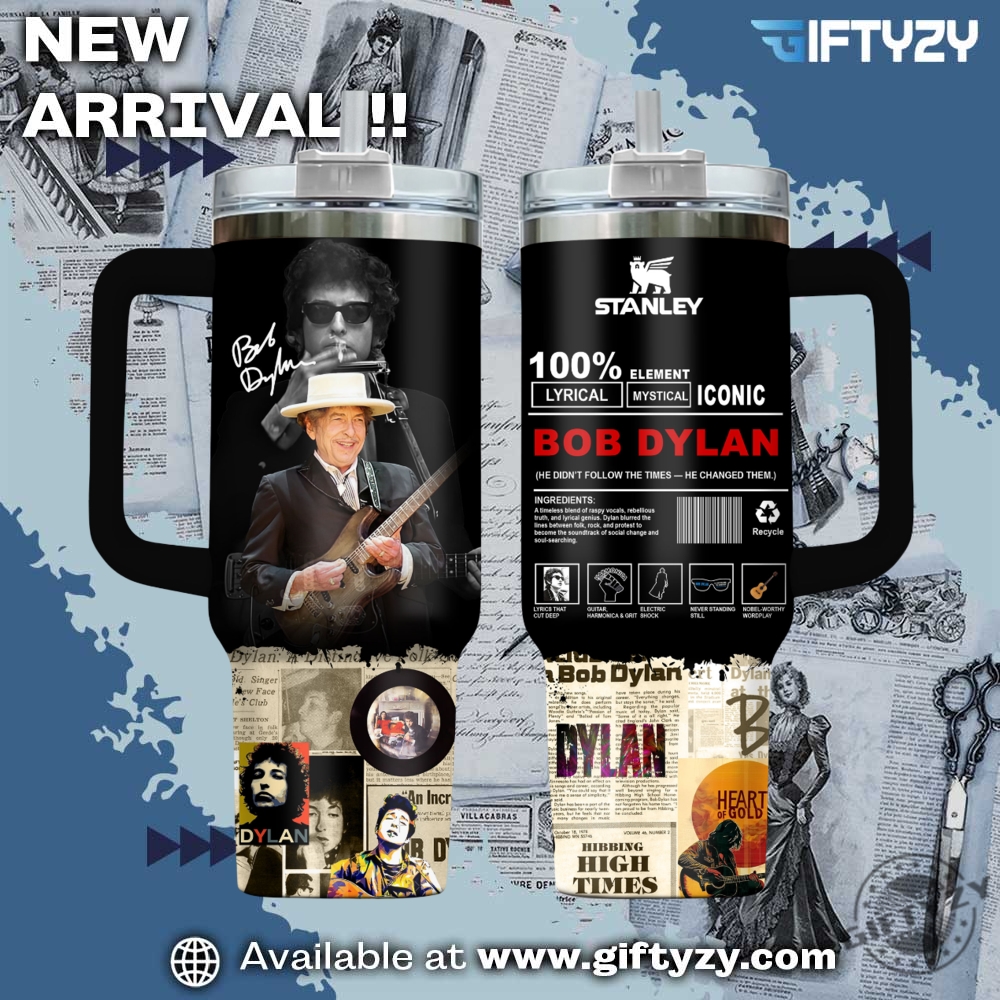 Music-Inspired Stanley Tumbler With Handle 8 Bob Dylan Country Music Stanley Cup Tumbler With Handle