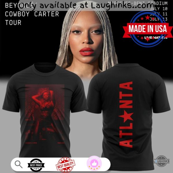 beyonce cowboy carter tour merch 2025 atlanta tshirt sweatshirt hoodie