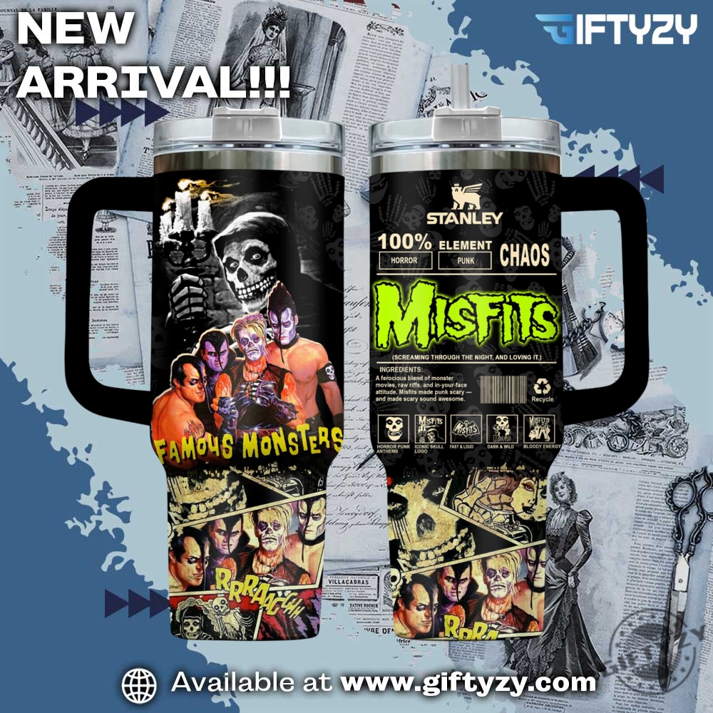 Music-Inspired Stanley Tumbler With Handle 15 Misfits Music Music Stanley Cup Tumbler With Handle