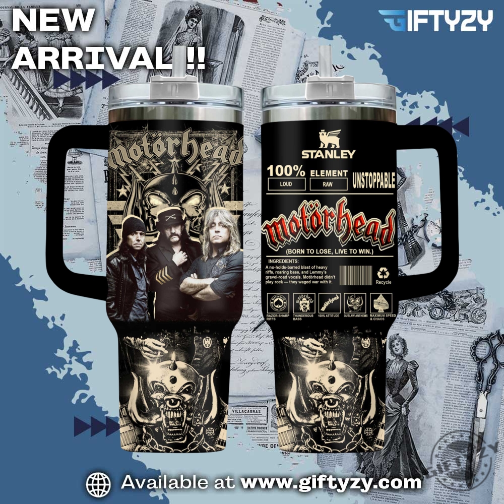 Music-Inspired Stanley Tumbler With Handle 16 Motörhead Music Stanley Cup Tumbler With Handle