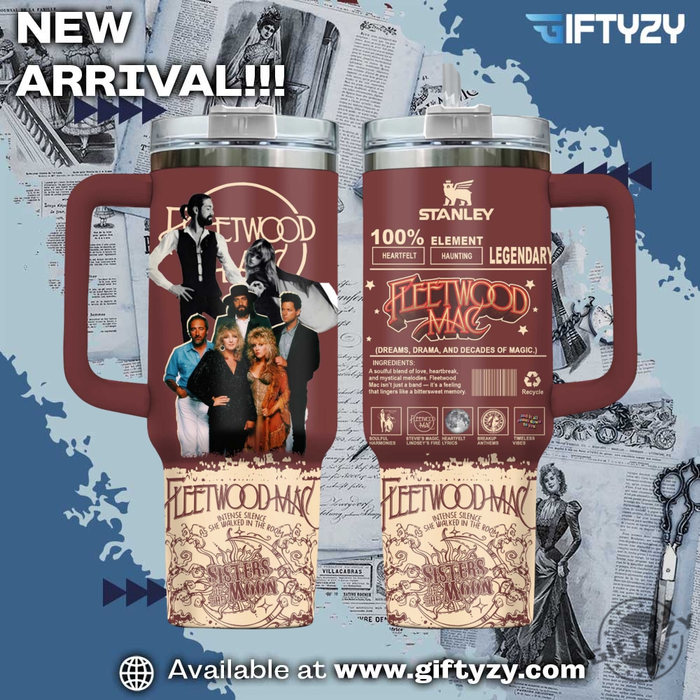 Music-Inspired Stanley Tumbler With Handle 17 Fleetwood Mac Music Stanley Cup Tumbler With Handle