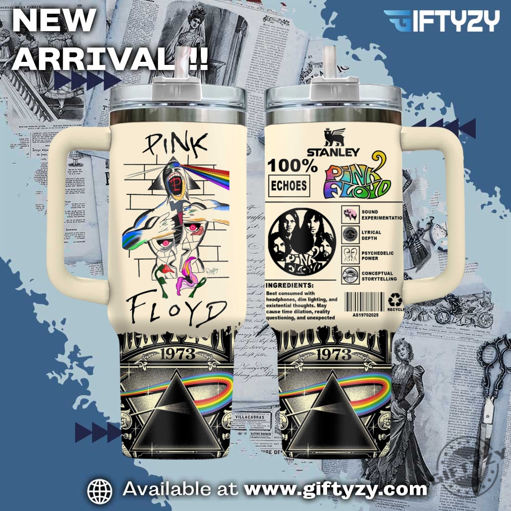 Music-Inspired Stanley Tumbler With Handle 18 Pink Floyd Music Stanley Cup Tumbler With Handle