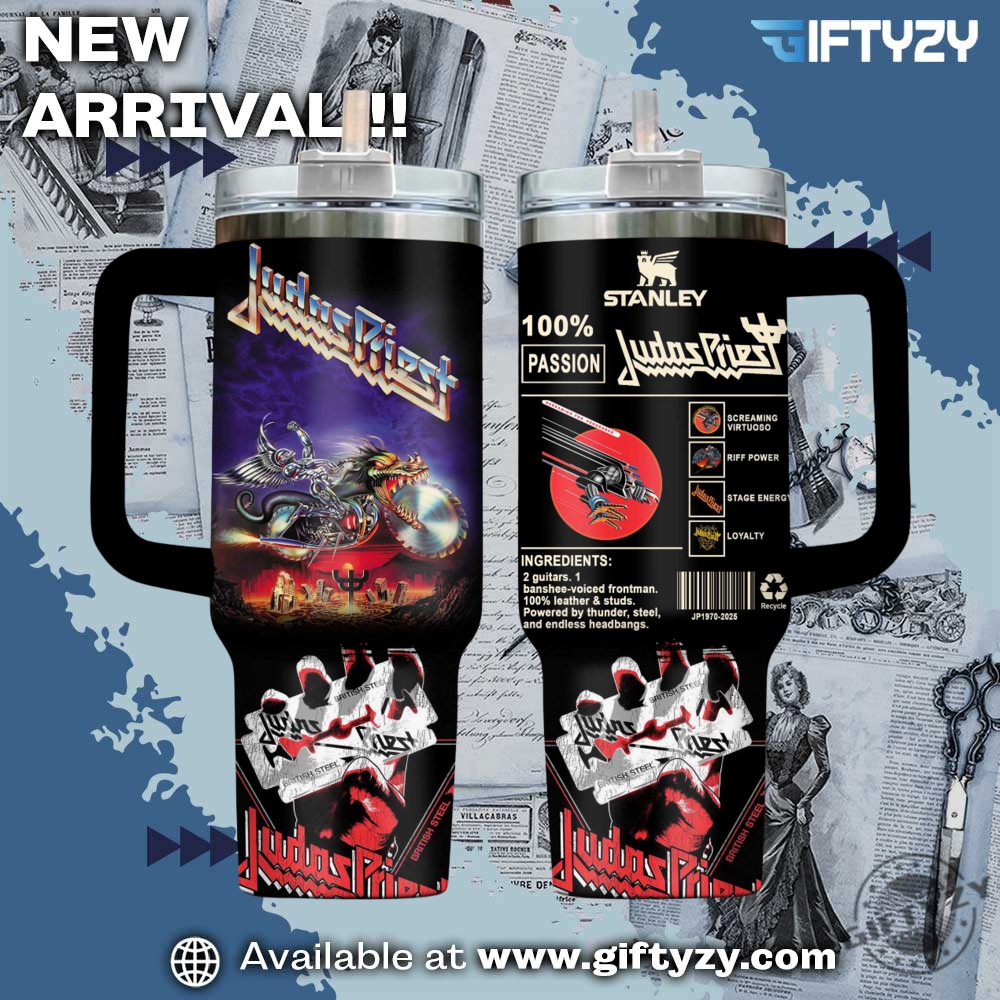 Music-Inspired Stanley Tumbler With Handle 21 Judas Priest Music Stanley Cup Tumbler With Handle