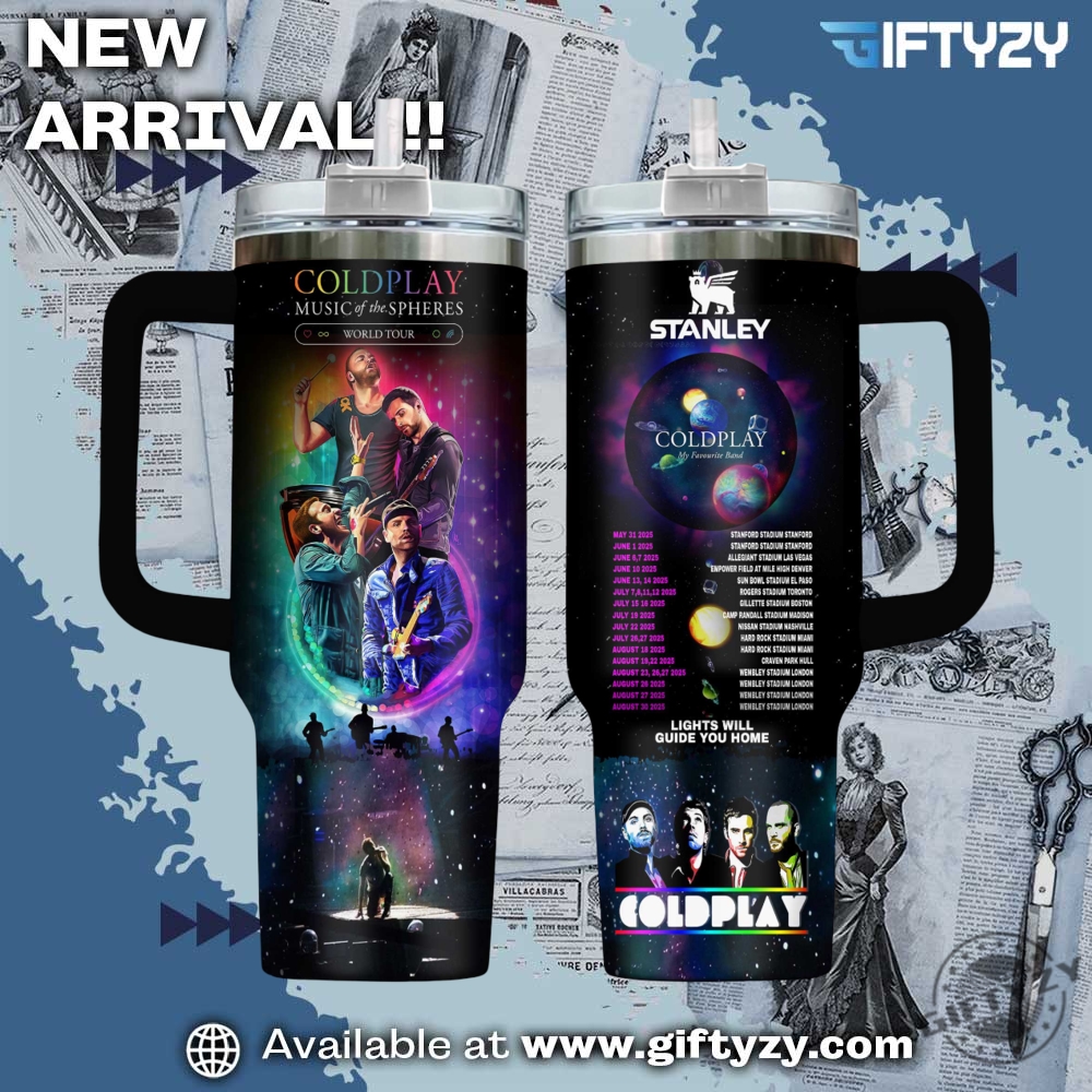 Music-Inspired Stanley Tumbler With Handle 22 Coldplay Band Music Stanley Cup Tumbler With Handle