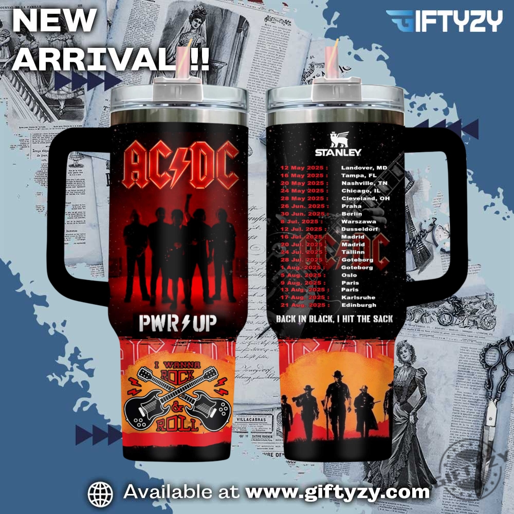 Music-Inspired Stanley Tumbler With Handle 27 Acdc Band Music Stanley Cup Tumbler With Handle