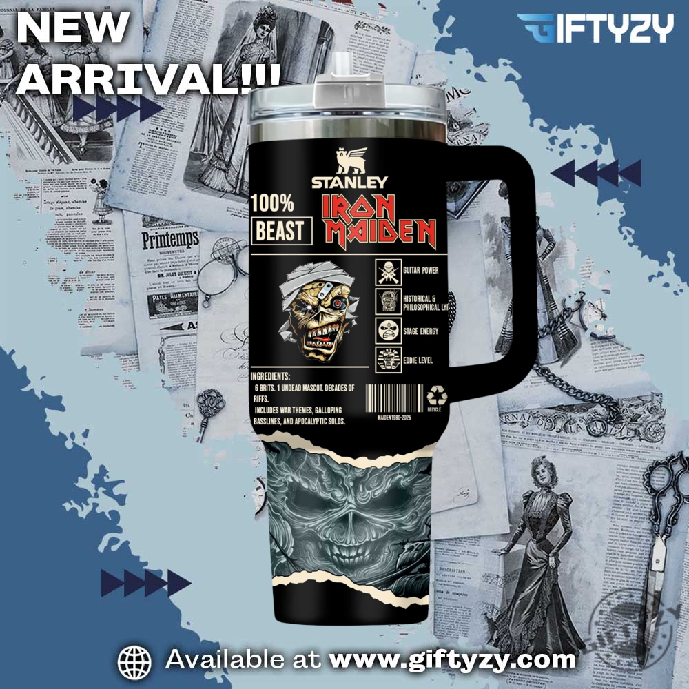 Iron Maiden Music Custom Name Stanley Cup Tumbler With Handle 4 Iron Maiden Music Custom Name Stanley Cup Tumbler With Handle