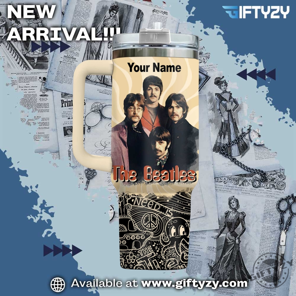 The Beatles Music Personalized Stanley Cup Tumbler With Handle 4 The Beatles Music Personalized Stanley Cup Tumbler With Handle