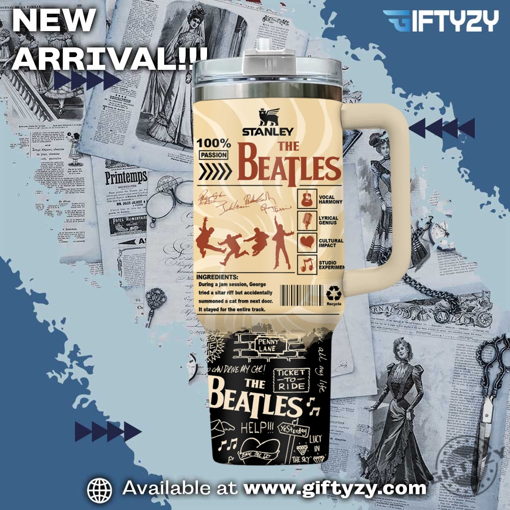 The Beatles Music Personalized Stanley Cup Tumbler With Handle 5 The Beatles Music Personalized Stanley Cup Tumbler With Handle