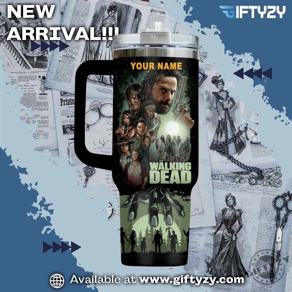The Walking Dead Movie Personalized Stanley Cup Tumbler With Handle 4 The Walking Dead movie personalized Stanley Cup Tumbler With Handle