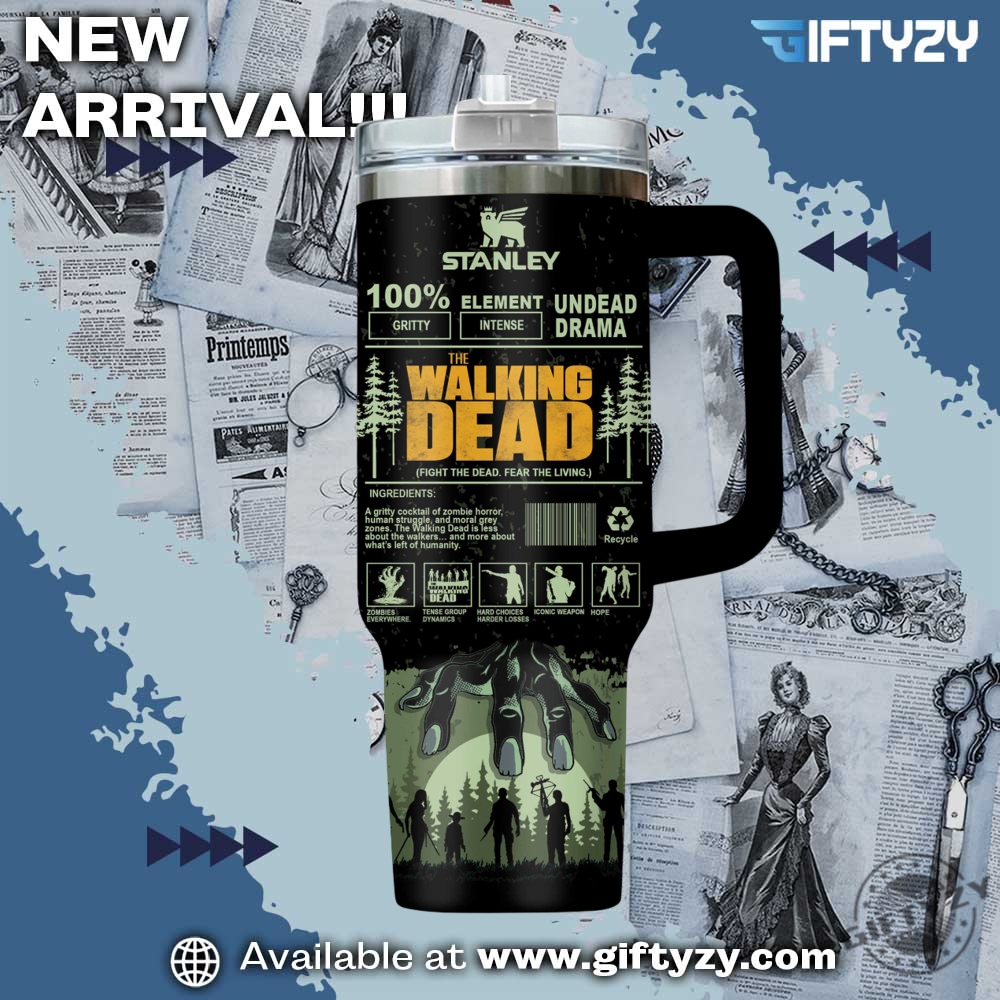 The Walking Dead Movie Personalized Stanley Cup Tumbler With Handle 5 The Walking Dead movie personalized Stanley Cup Tumbler With Handle