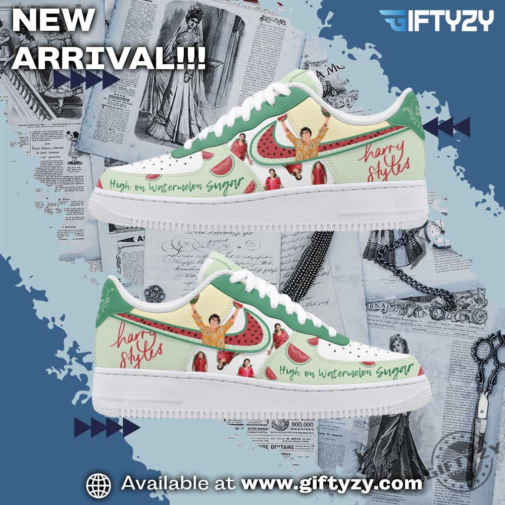 Stylish Music Graphic Shoes for True Fans 13 Harry Styles 1D High On Watermelon Sugar Music Air Force 1 Shoes