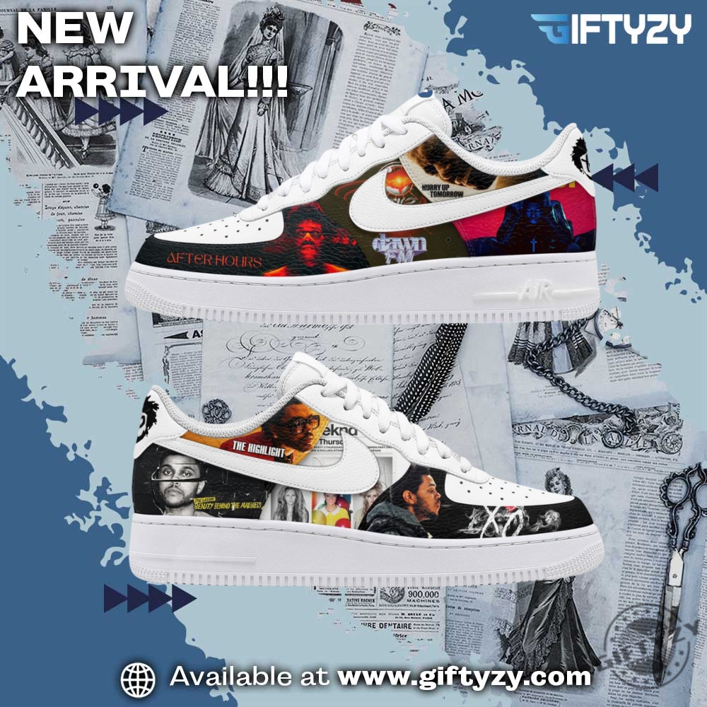 Stylish Music Graphic Shoes for True Fans 16 The Weeknd Singer After Hours The Highlight Air Force 1 Shoes