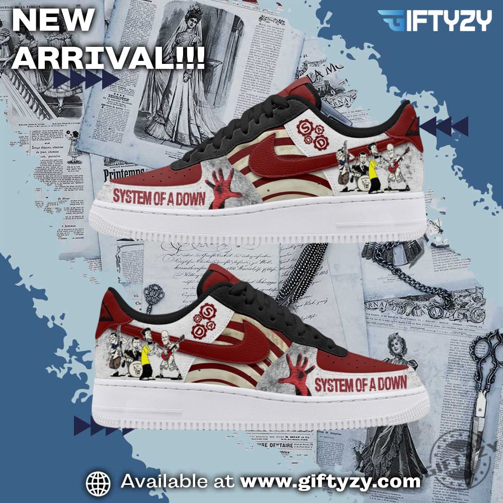 Stylish Music Graphic Shoes for True Fans 21 System Of A Down Movie Air Force 1 Shoes