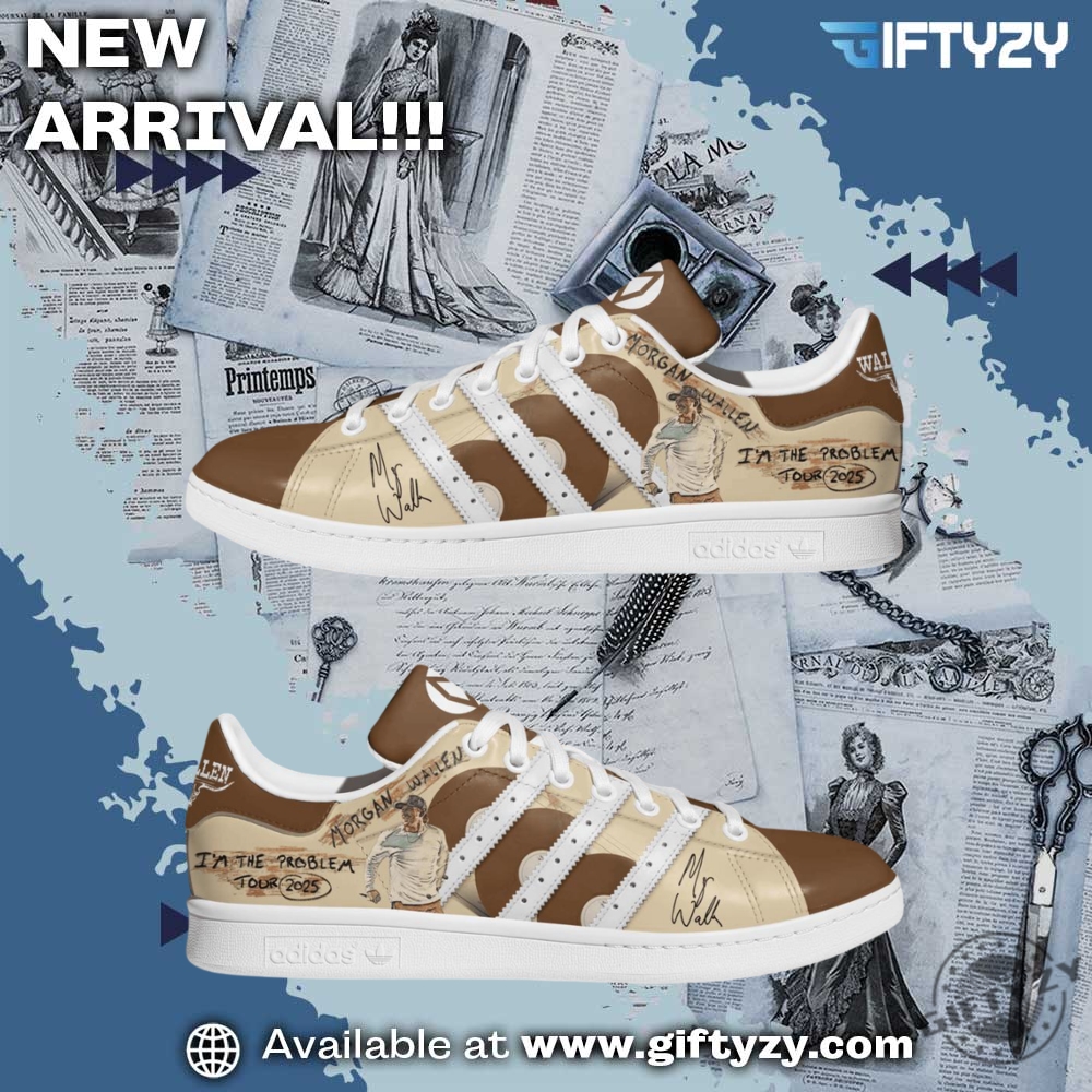 Stylish Music Graphic Shoes for True Fans 30 Morgan Wallen Music Im The Problem Tour 2025 Stan Smith Shoes