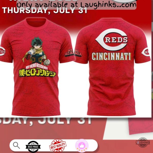 my hero academia cincinnati reds 3d shirt 2025