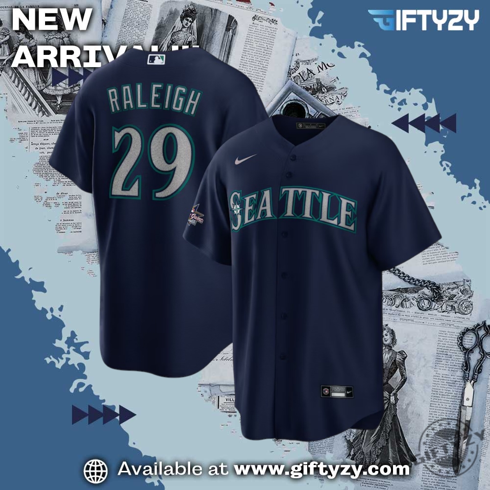 MLB Cal Raleigh Shirt 3 Mlb Cal Raleigh 2025 Mlb Allstar Game Road Baseball Jersey