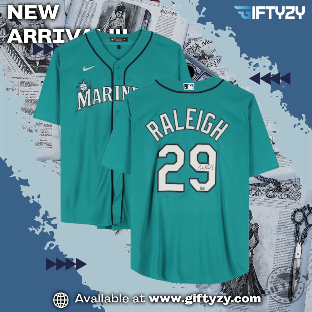 MLB Cal Raleigh Shirt 4 Mlb Cal Raleigh Seattle Mariners Green Baseball Jersey