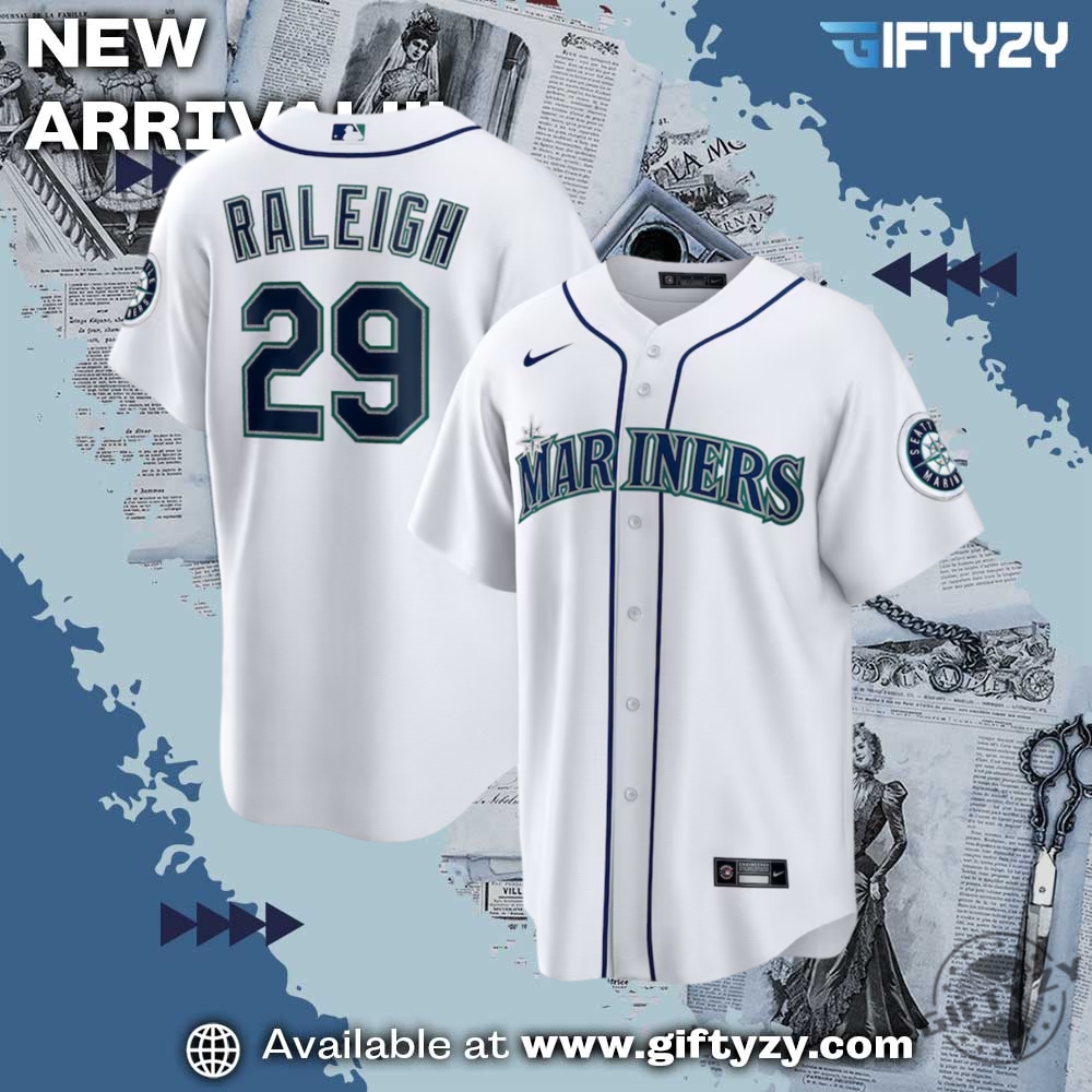 MLB Cal Raleigh Shirt 5 Mlb Seattle Mariners Cal Raleigh Nike White Home Baseball Jersey