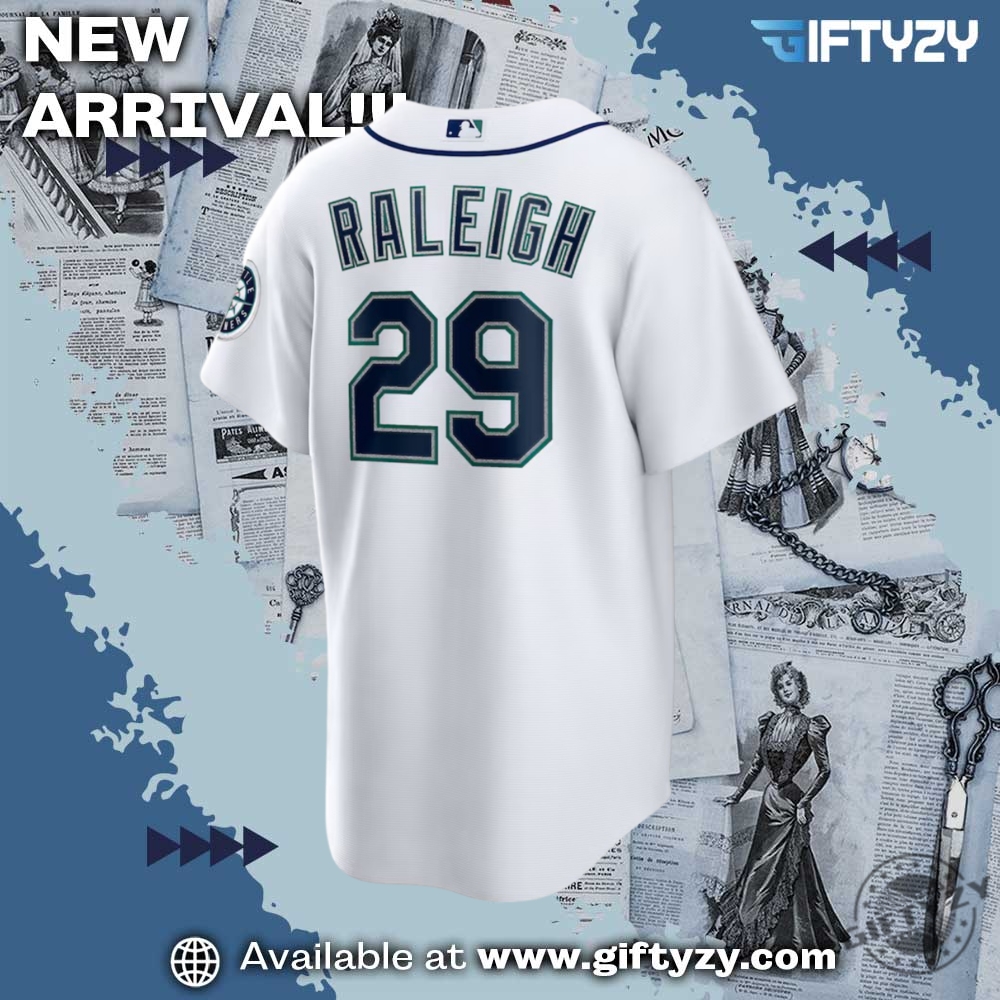 Mlb Seattle Mariners Cal Raleigh Nike White Home Baseball Jersey 5 MLB Seattle Mariners Cal Raleigh Nike White Home Baseball Jersey