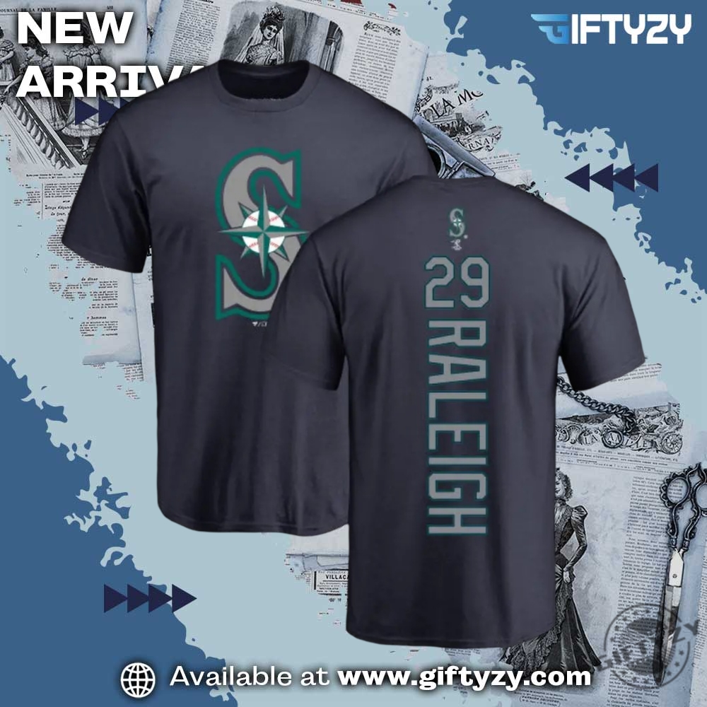 MLB Cal Raleigh Shirt 8 Cal Raleigh Seattle Mariners Backer Shirt