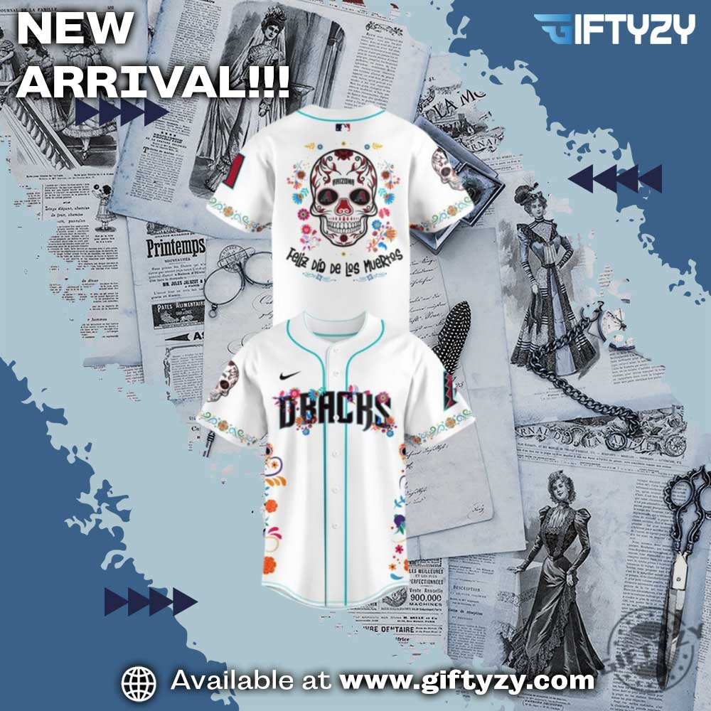 MLB Teams Mix Jersey 3D Shirt 2 Mlb Baseball Arizona Diamondbacks Dia De Los Muertos Jersey
