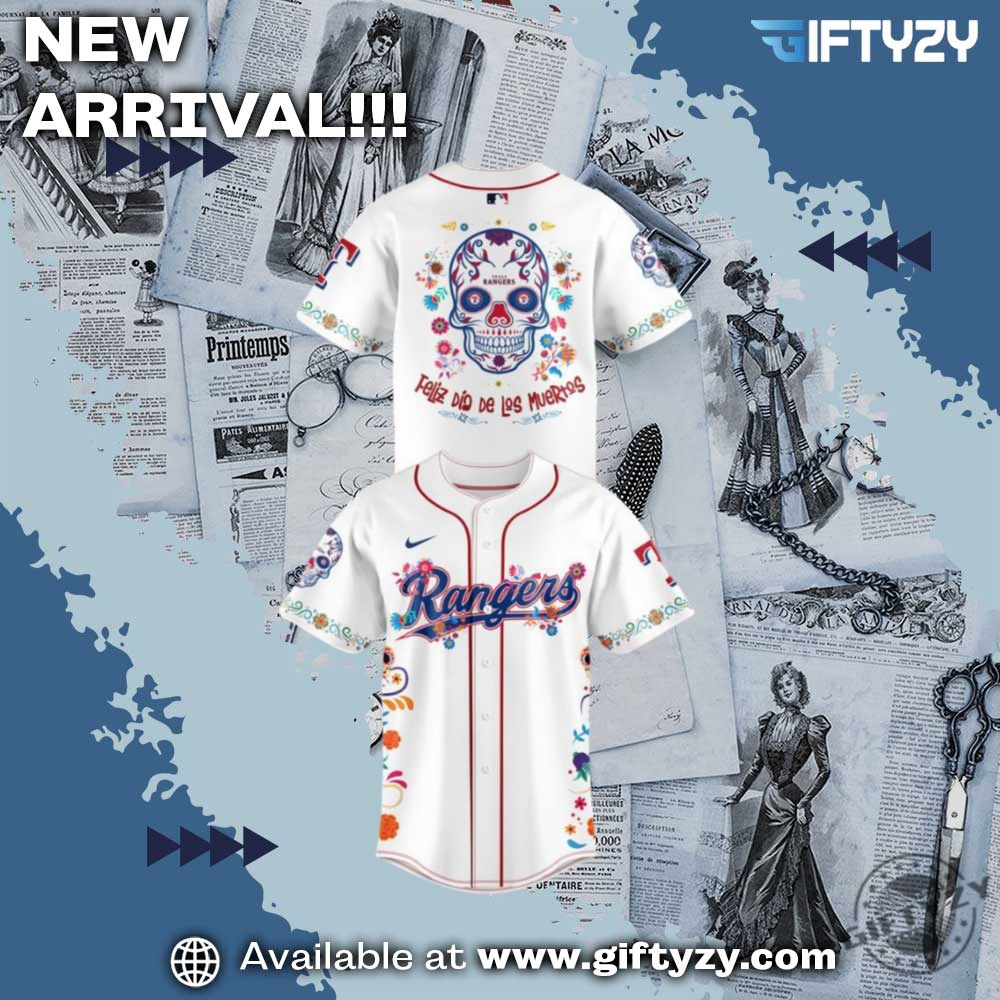 Mlb Baseball Texas Rangers Dia De Los Muertos Jersey 2 Mlb Baseball Texas Rangers Dia De Los Muertos Jersey giftyzy 1