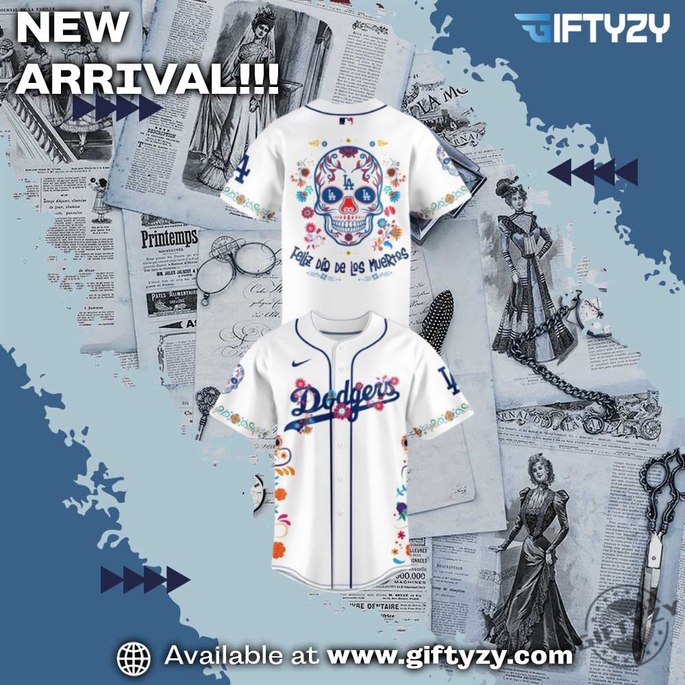 MLB Teams Mix Jersey 3D Shirt 4 Mlb Baseball Los Angeles Dodgers Dia De Los Muertos Jersey