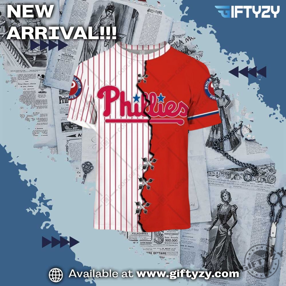 Mlb Philadelphia Phillies Mix Jersey Personalized 3D Printed Shirt 4 MLB Philadelphia Phillies Mix Jersey Personalized 3D Printed Shirt