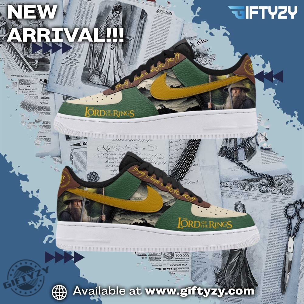 Hot Right Now: Nike Air Force 1 Custom Shoes 8 The Lord Of The Rings Gandalf Movie Nike Air Force 1 Shoes