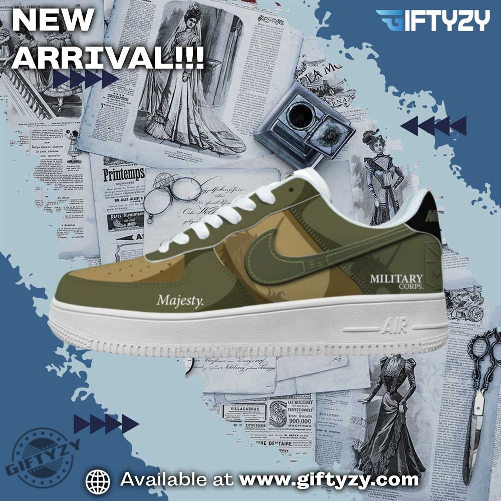 Hot Right Now: Nike Air Force 1 Custom Shoes 9 Attack On Titan Military Corps Nike Air Force 1 Shoes