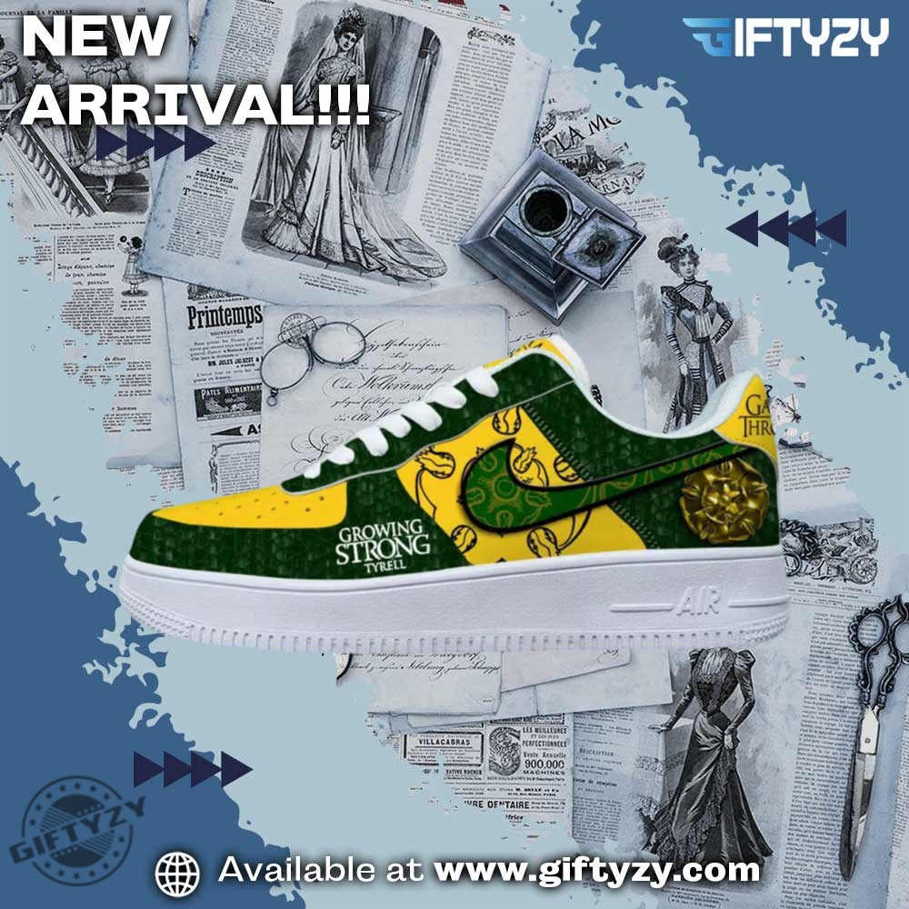 Hot Right Now: Nike Air Force 1 Custom Shoes 17 Growing Strong Tyrell Game Of Thrones Nike Air Force 1 Shoes Sneakers