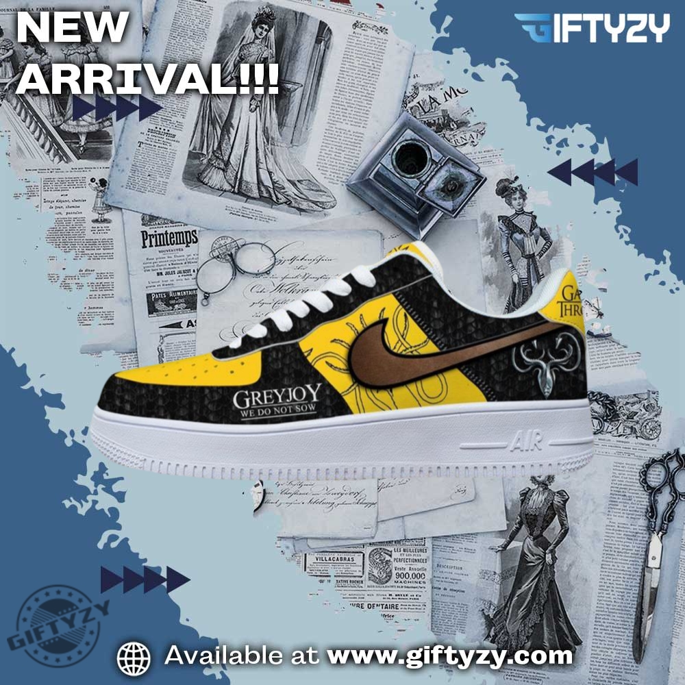 Hot Right Now: Nike Air Force 1 Custom Shoes 19 House Greyjoy Game Of Thrones Nike Air Force 1 Shoes Sneakers