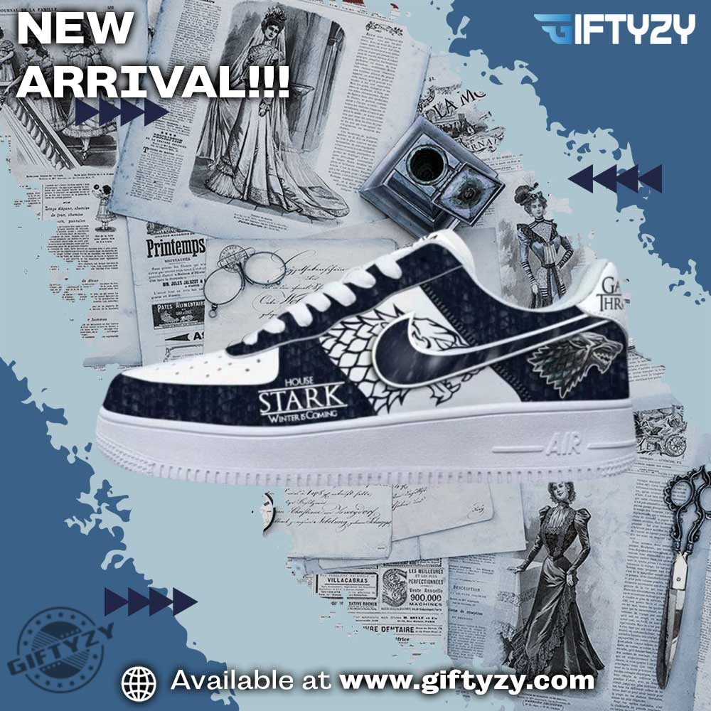 Hot Right Now: Nike Air Force 1 Custom Shoes 21 House Stark Game Of Thrones Nike Air Force 1 Shoes Sneakers