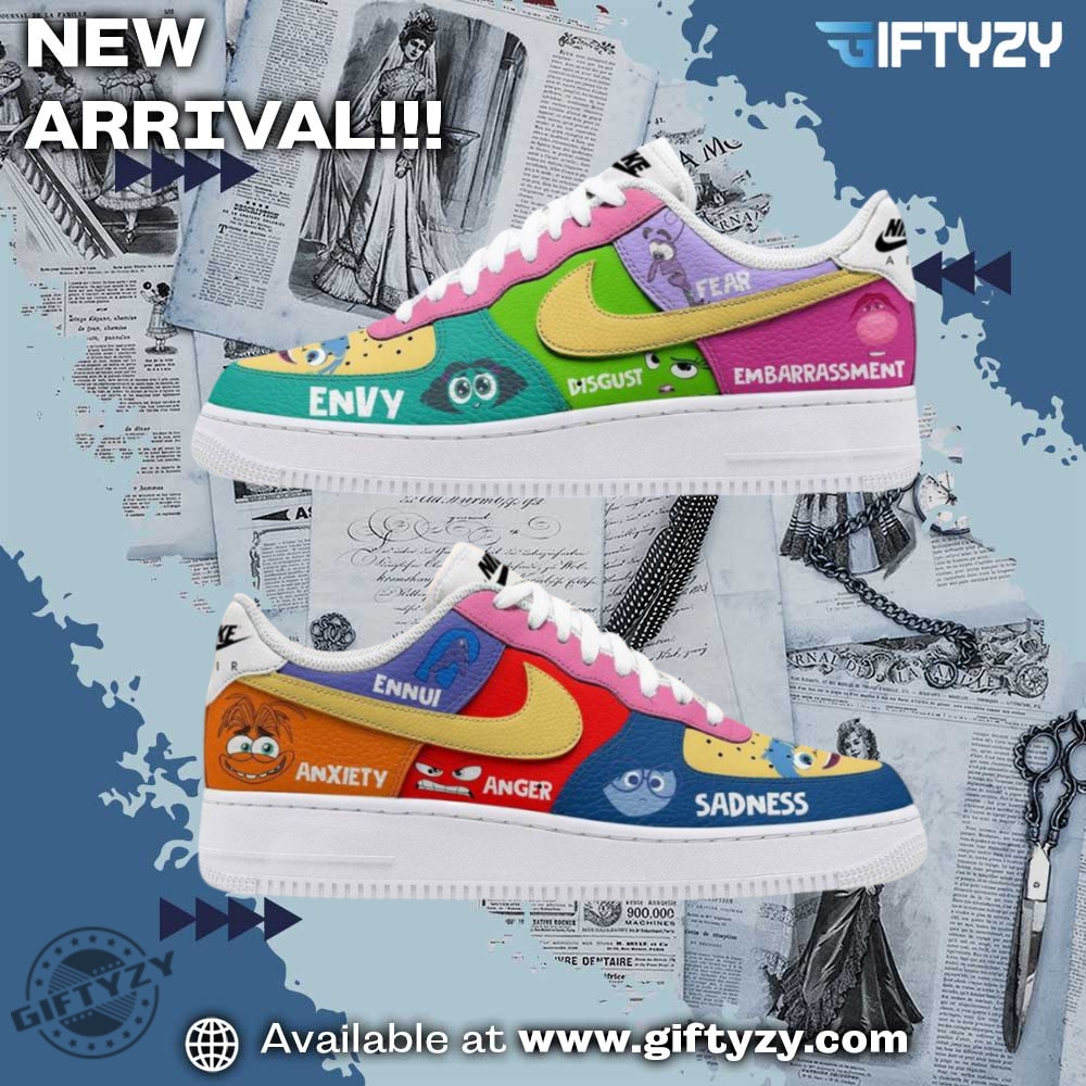 Hot Right Now: Nike Air Force 1 Custom Shoes 27 Inside Out 2 Movie Characters Name Nike Air Force 1 Shoes
