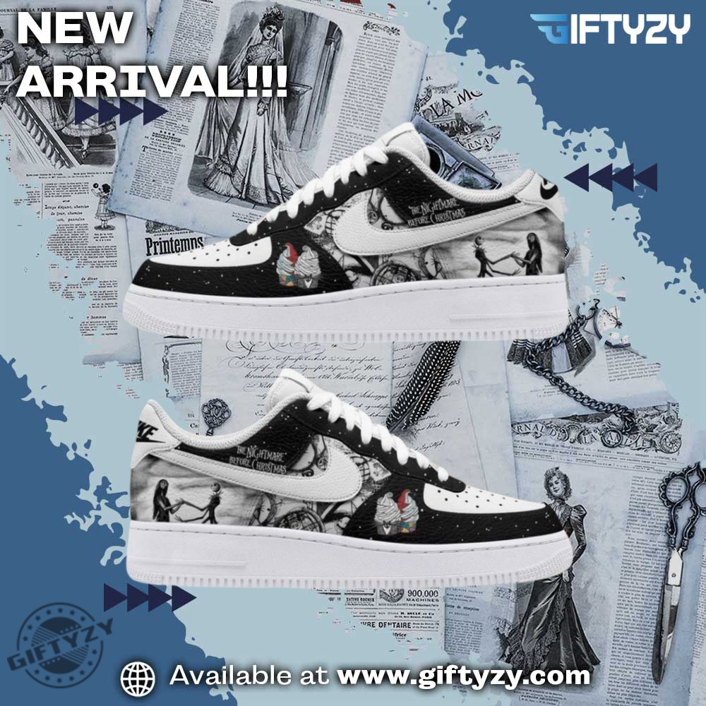 The Nightmare Before Christmas Jack Skellington Nike Air Force 1 Shoes 2 The Nightmare Before Christmas Jack Skellington Nike Air Force 1 Shoes giftyzy 1