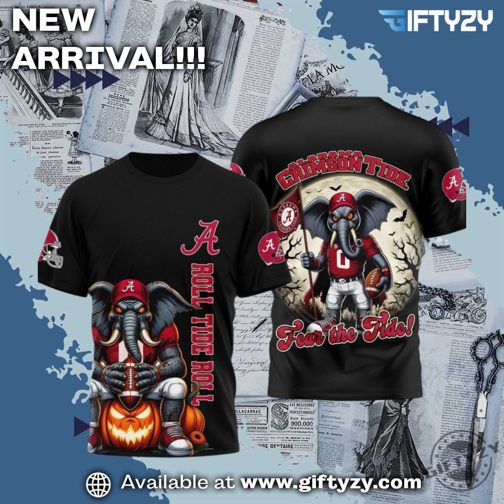 All-Over 3D Printed Graphic Shirt 12 Alabama Crimson Tide Roll Tide Roll Halloween 3D Printed Shirt