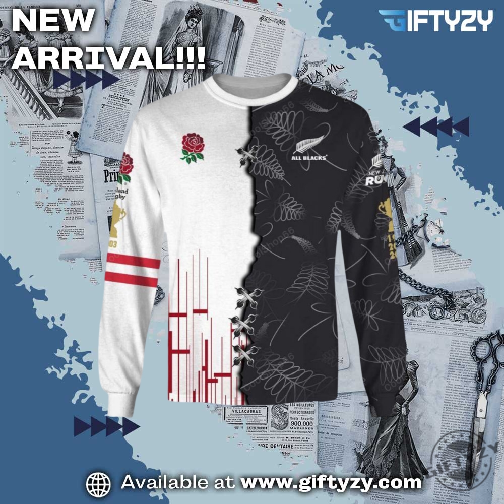 All Blacks X Red Roses Rugby Custom Name 3D Printed Shirt 6 All Blacks x Red Roses Rugby Custom Name 3D Printed Shirt