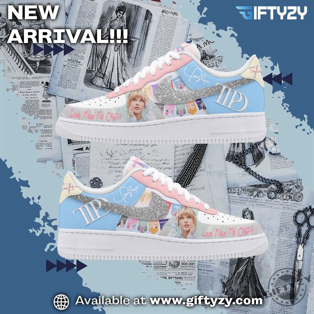 Taylor Swift Music Love Made Me Crazy Air Force 1 Shoes