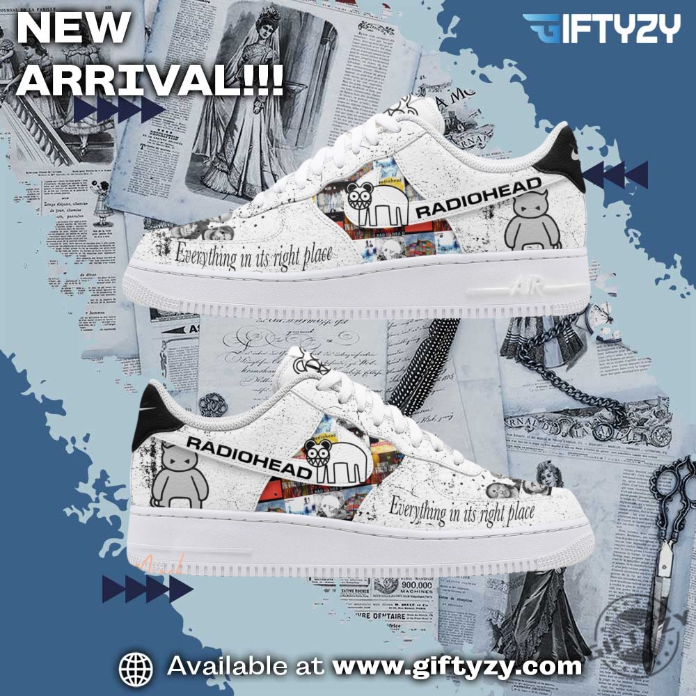 Radiohead Everything In Its Right Place Movie Nike Air Force 1 Shoes