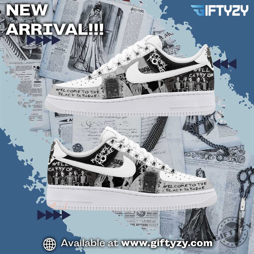 My Chemical Romance Welcome To The Black Paradae Band Music Air Force 1 Shoes