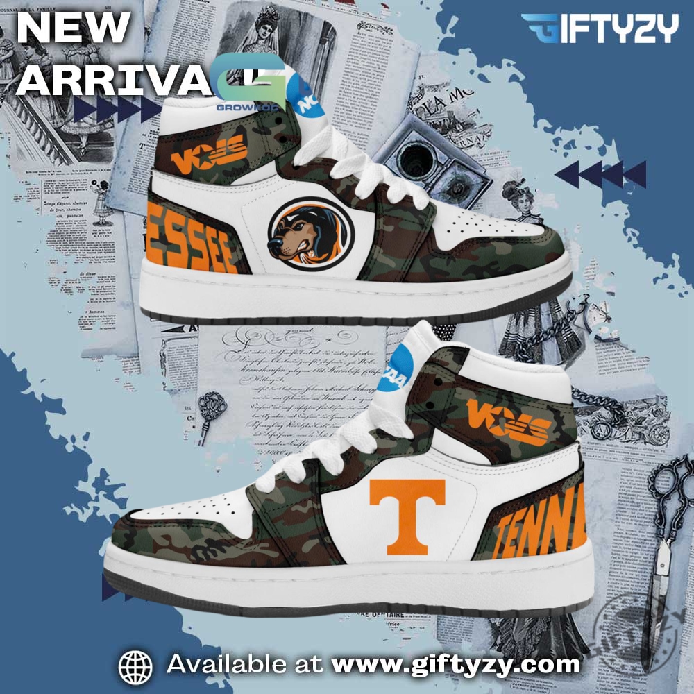 Tennessee Volunteers Nfl Football Vols Camo Salute To Service Air Jordan 1 Shoes