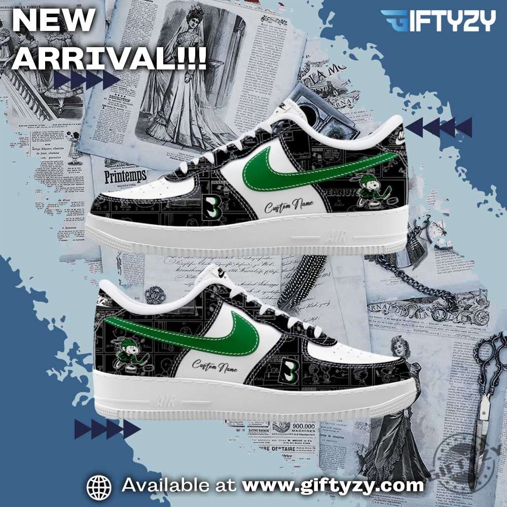 Binghamton Black Bears 75Th Anniversary Peanuts Personalized Custom Name Air Force 1 Shoes