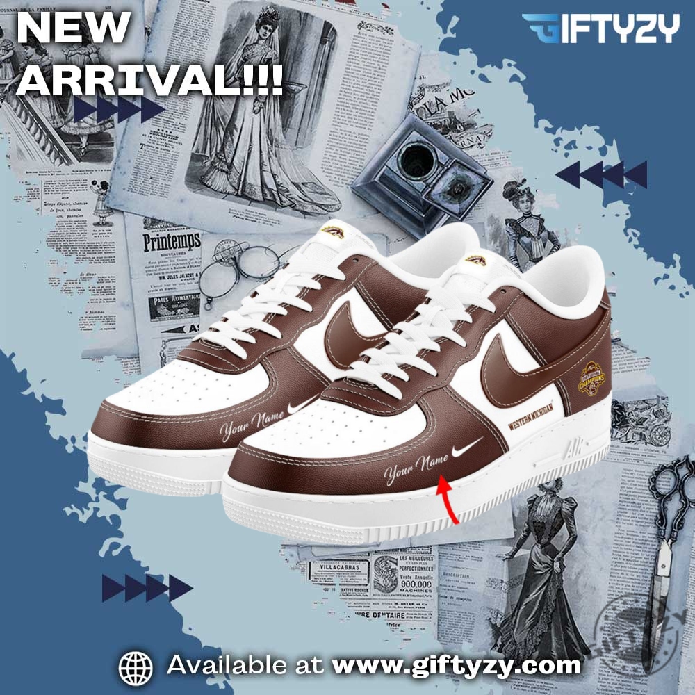 Western Michigan Broncos 2025 Hockey National Champions Air Force 1 Shoes 3 Western Michigan Broncos 2025 Hockey National Champions Air Force 1 Shoes