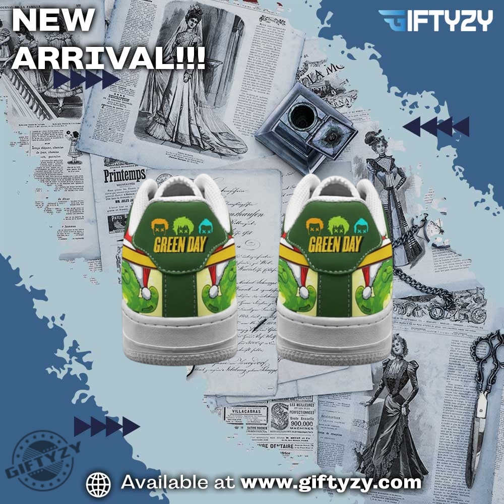 Green Day Merry Christmas Greenmas Movie Air Force 1 Shoes 5 Green Day Merry Christmas Greenmas Movie Air Force 1 Shoes