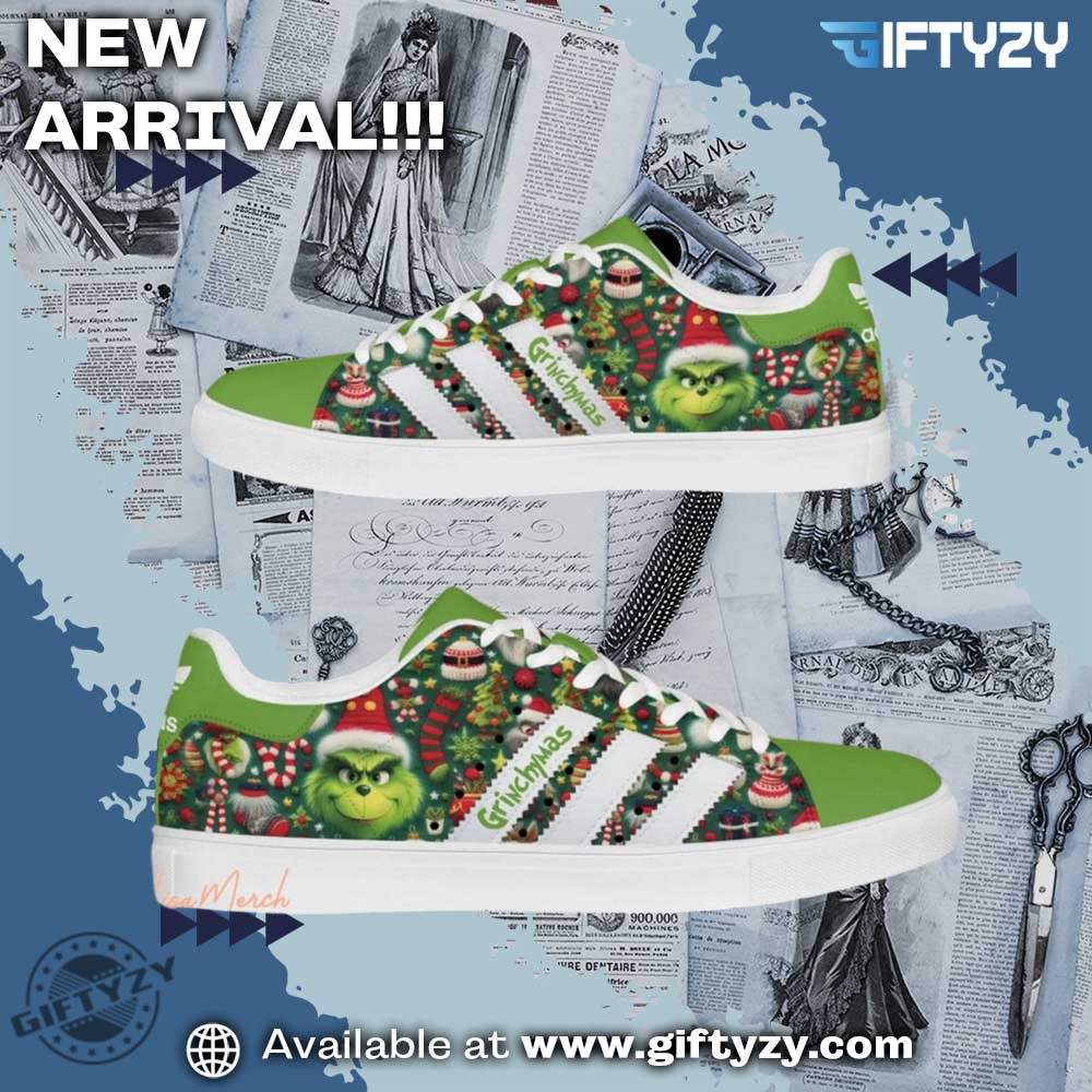 Must-Have Graphic Sneakers of the Season 10 The Grinch Movie Merry Christmas Happy Grinchmas Holidays Stan Smith Shoes
