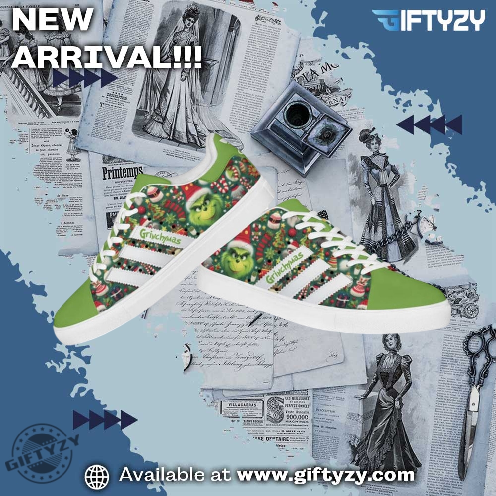 The Grinch Movie Merry Christmas Happy Grinchmas Holidays Stan Smith Shoes 3 The Grinch Movie Merry Christmas Happy Grinchmas Holidays Stan Smith Shoes