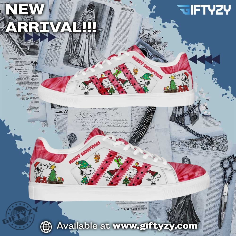 Must-Have Graphic Sneakers of the Season 12 Peanuts Snoopy Merry Snoopymas Stan Smith Shoes
