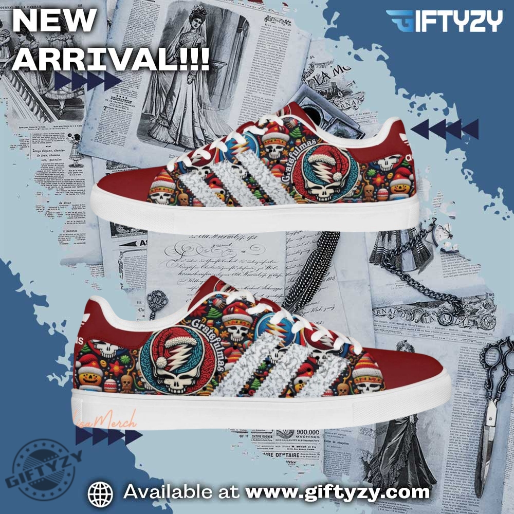 Must-Have Graphic Sneakers of the Season 13 Grateful Dead Music Band Merry Christmas Happy Dead Holidays Stan Smith Shoes