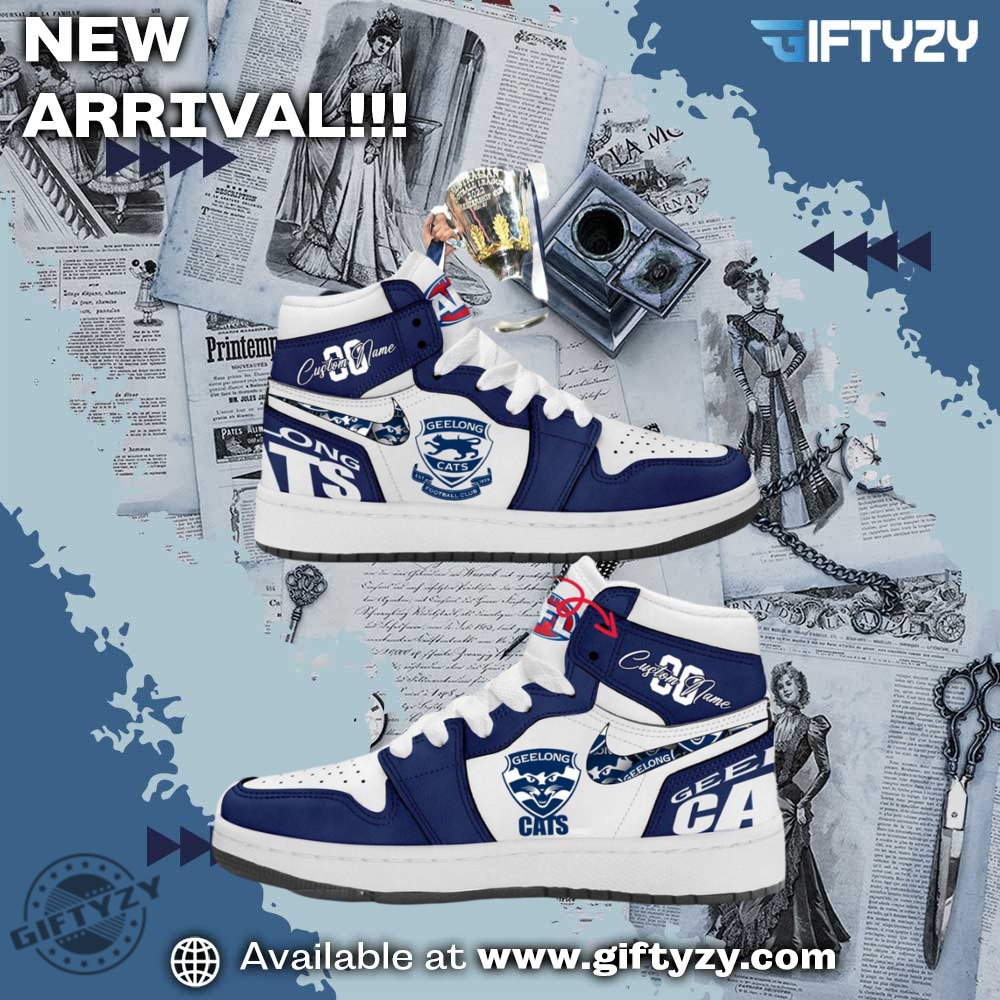 Must-Have Graphic Sneakers of the Season 18 Geelong Cats Football Club Est 1859 Personalized Custom Name Air Jordan 1 Shoes